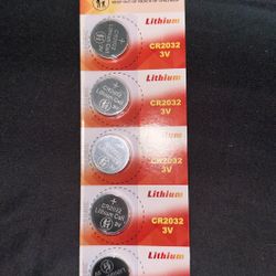 5 Pack CR2032 3V Batteries