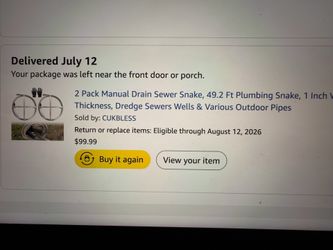 Brand new 2 pack manual sewer snake 49.2ft long
