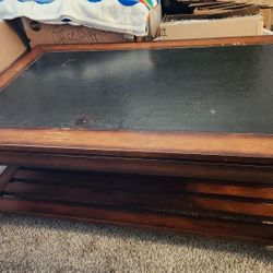 Coffee Table With Cosmetic Worn and Heavy 