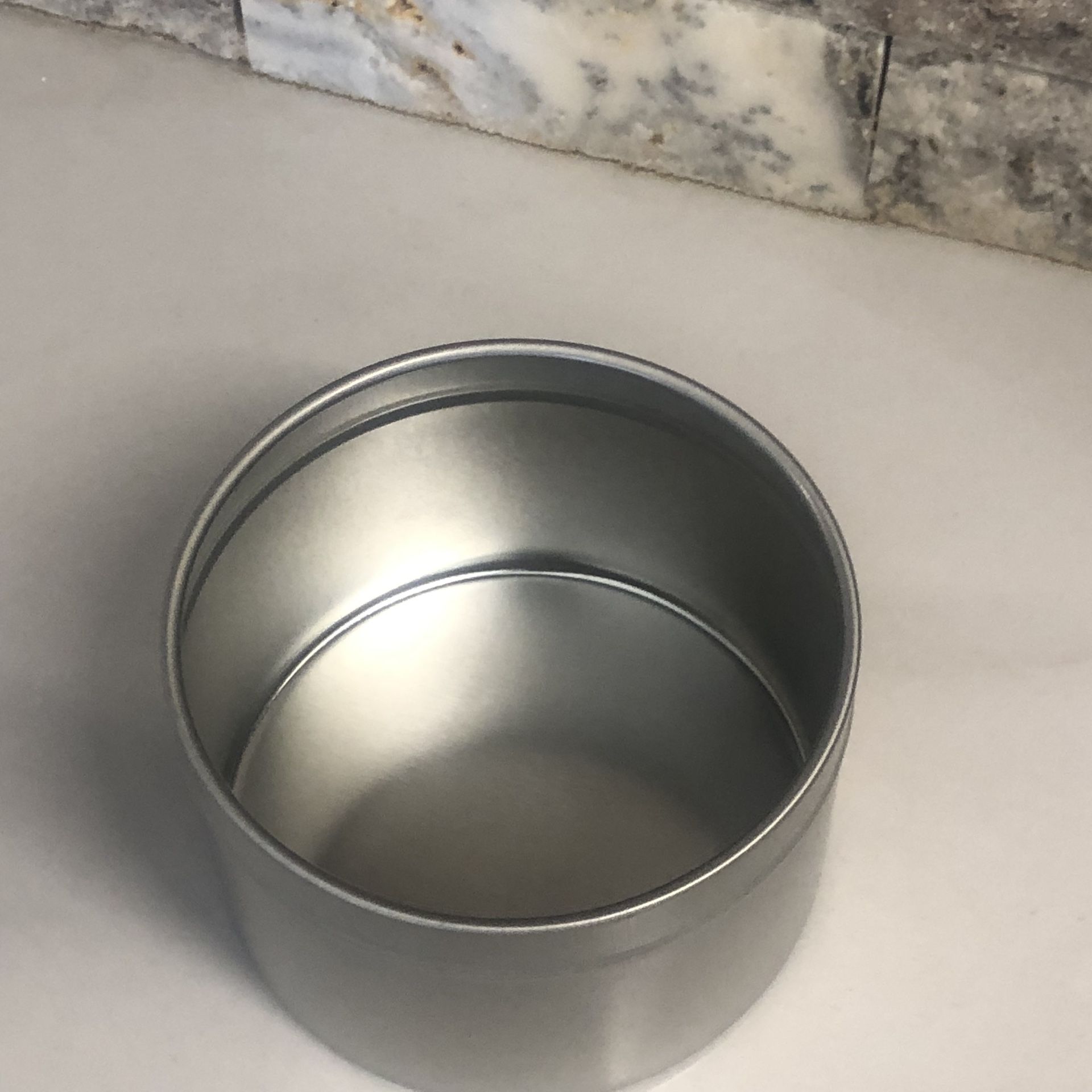 Deep Metal Tins - Round, 8 oz, no  Lid, Silver- 700 count