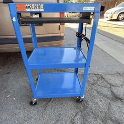 Adjustable-Height Steel Utility Cart 