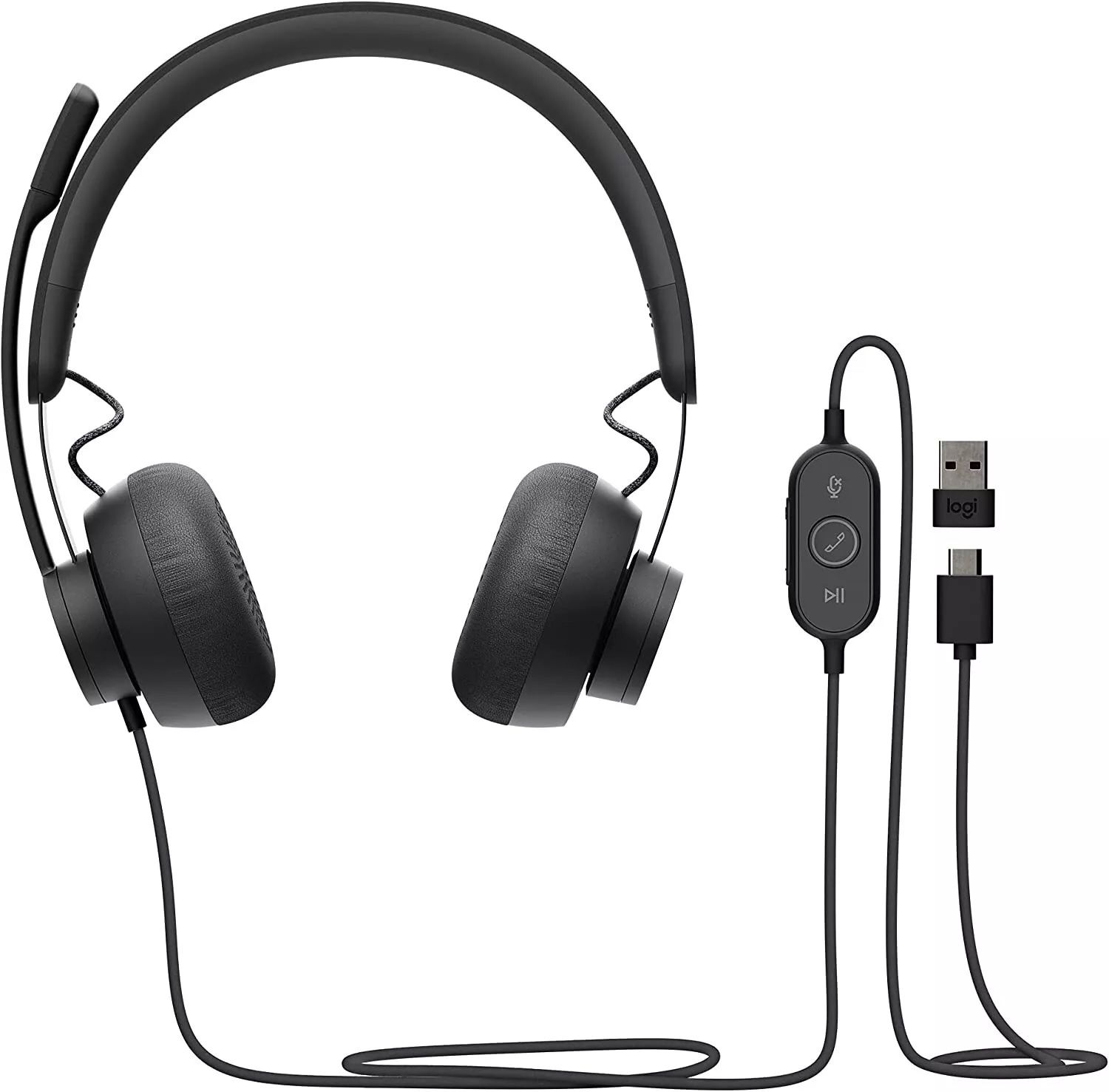 Logitech Zone Wired Noise Cancelling Headset, Certified for Microsoft Teams with