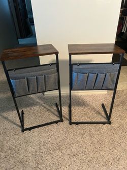 C shaped end tables. Like new