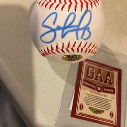 Salvador Perez Autographed Baseball with COA