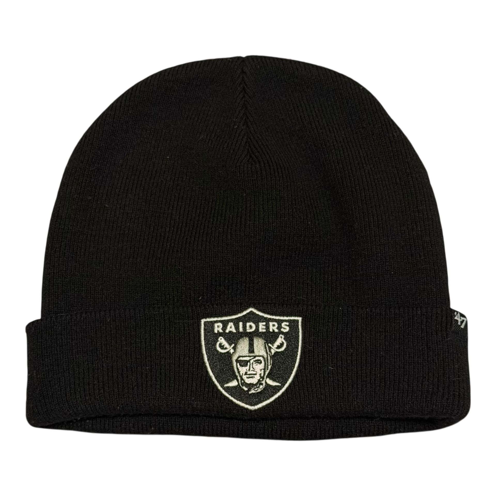 RARE Supreme New York x NFL Raiders Football Black ‘47 Beanie SS19 One Size Fits All OSFA Skater