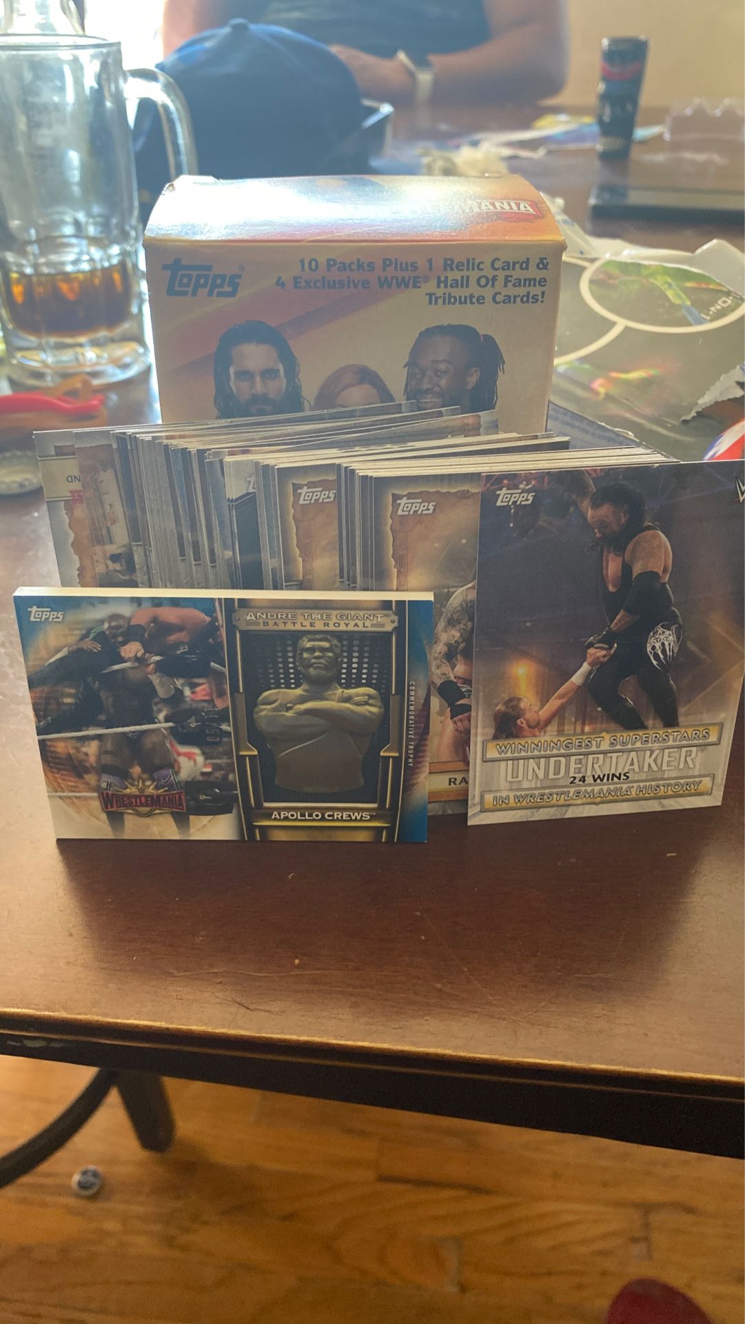 Wrestlemania cards.
