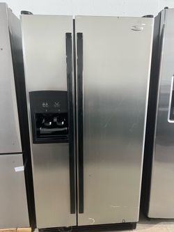 Whirlpool Side-by-Side Stainless Steel Refrigerator 33 inches wide