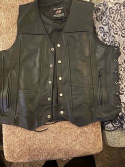 ARD Champs genuine leather motorcycle/biker vest