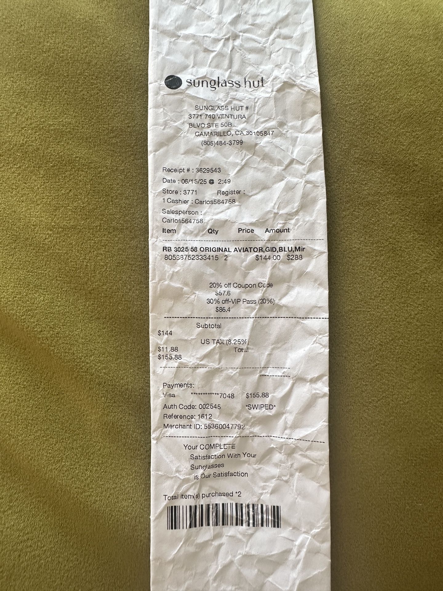 Aviator 3025 Blue Mirror Lenses Sunglasses