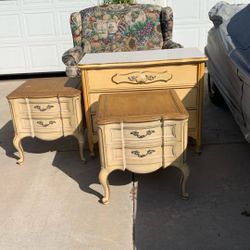 Love Seat,  Dresser W/ Mirror And 2 Night Stands