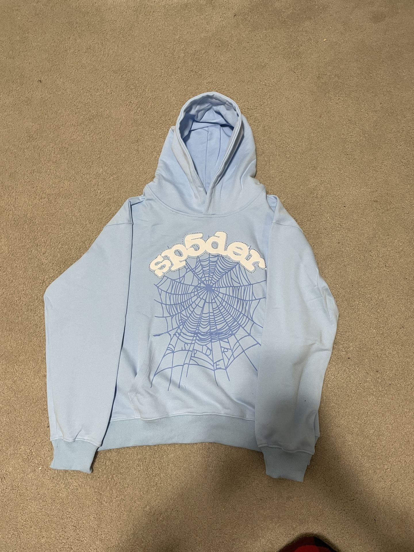 Medium Sky Blue Sp5der Hoodie