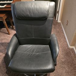 Leather Chair, Swivel And Recline