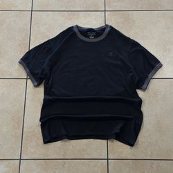 Champion T-Shirt Black & Grey Size L