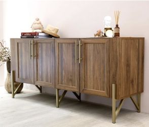 Walnut Finish Mid-century TV Stand