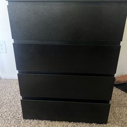 Black Dresser Modern Storage Chest 