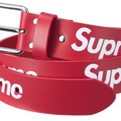 Supreme Repeat Cowhide Leather Belt Size Large 