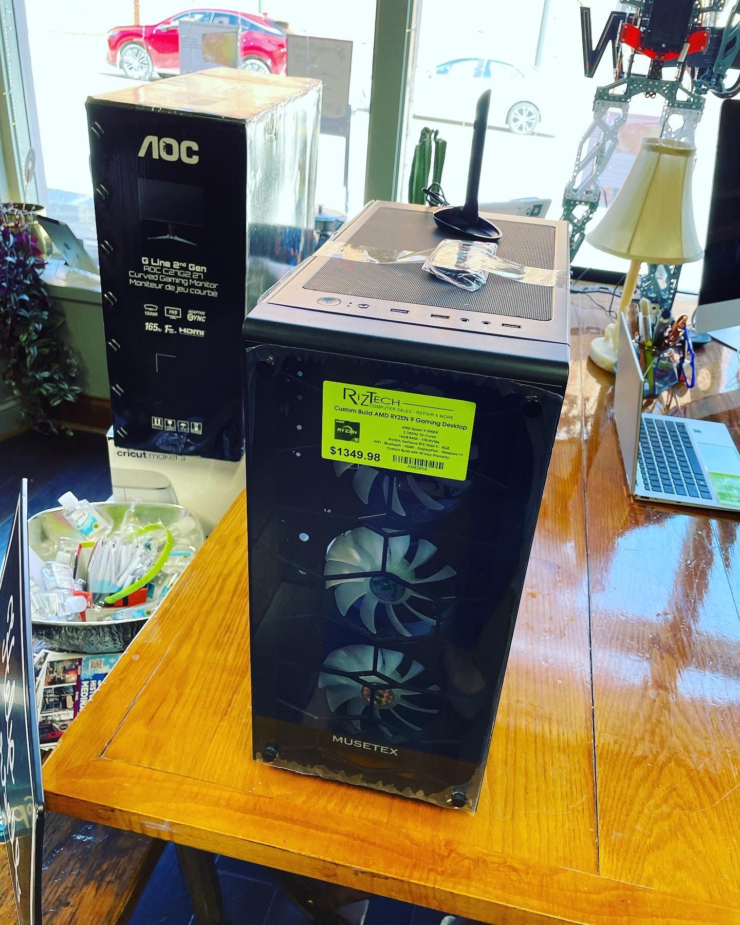 Gaming Desktop AMD RYZEN 9 3.70GH 12-Core 16GB RAM 1TB NVMe NVIDIA GeForce RTX 3060 Ti - 8GB W11