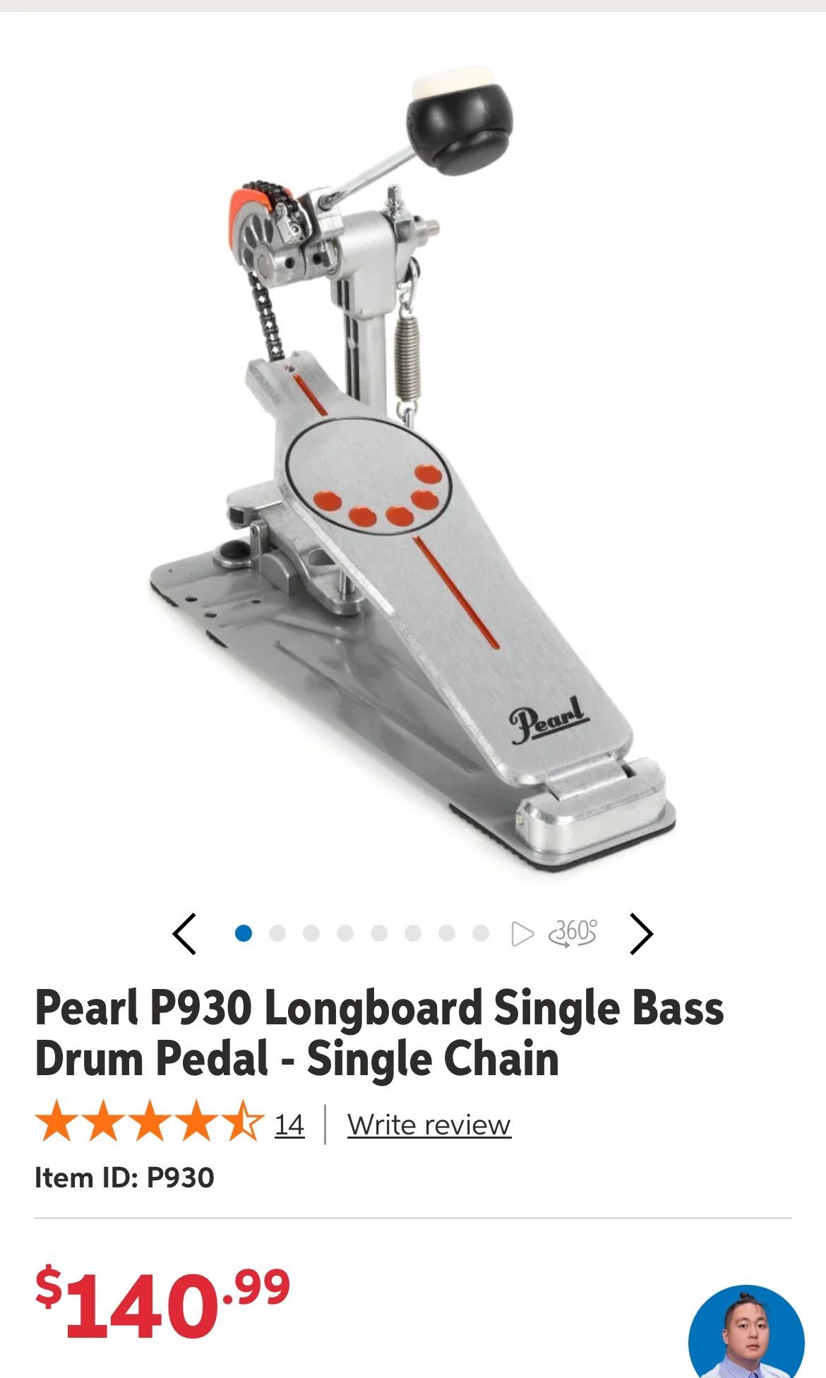 Pearl P930 Bass Drum Pedal. New!