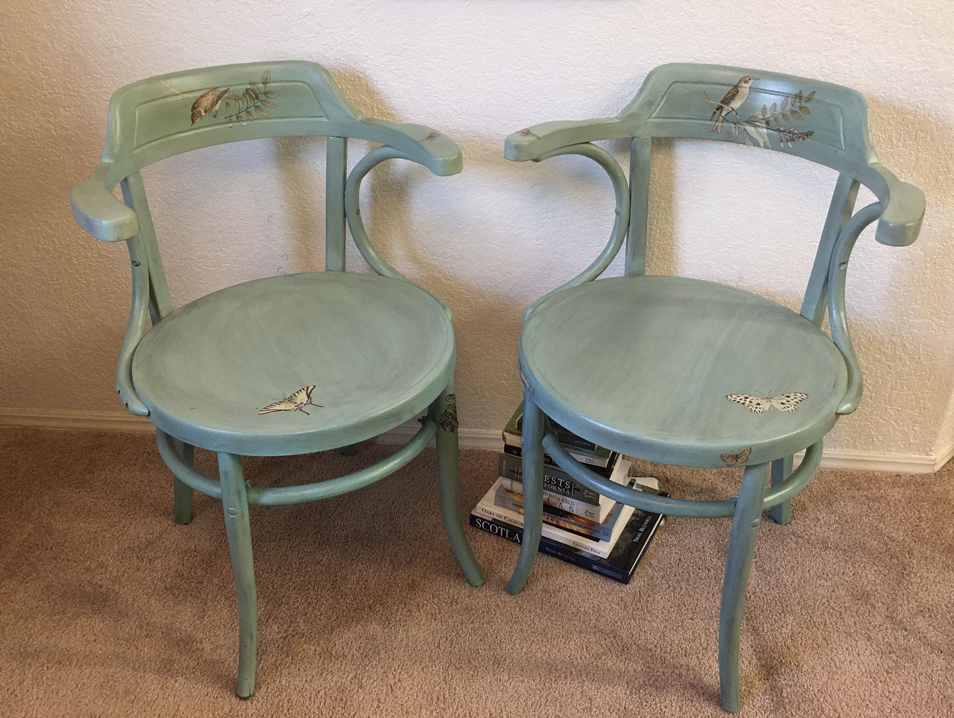Two Vintage Bentwood Captains Chairs Re Created Available In Sunnyvale