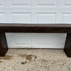 Modern Rustic Solid Wood Beam Console Table