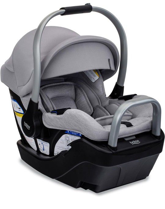 Britax Cypress Infant Car Seat, Rear Facing Car Seat with Alpine Base, ClickTight, Premium Fabrics, Ponte Glacier

