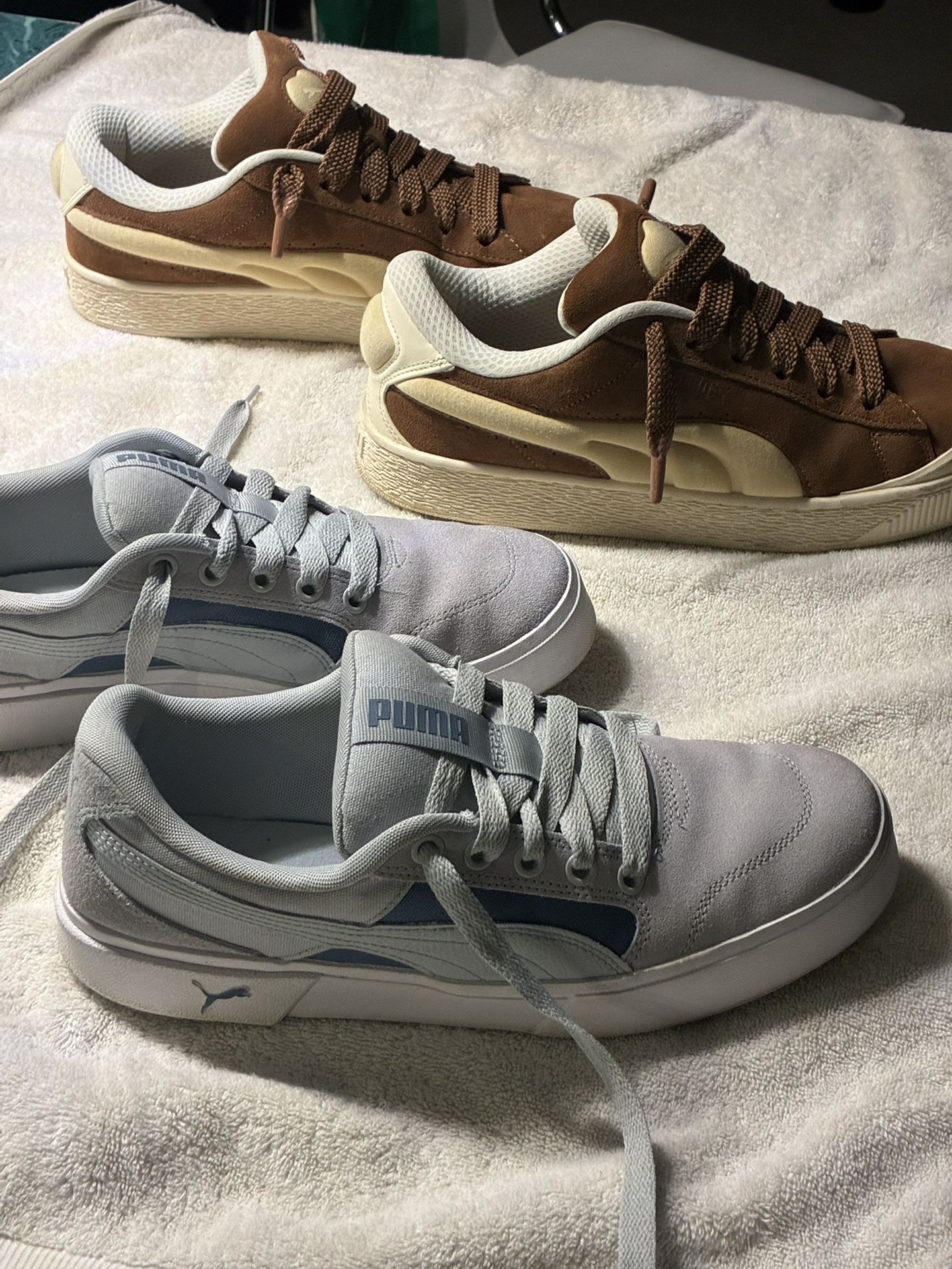 2 Pairs 11.5 Suede Puma Sneakers $60
