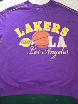 NBA brand mens la Lakers Graphic Long Sleeve Sweatshirt purple size xl new