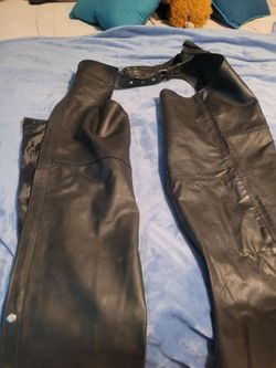 Hot leather motorcycle chaps