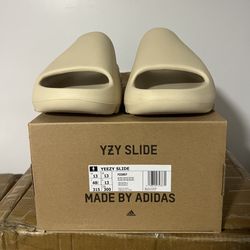 Men's Size 13 NEW adidas Yeezy Slide Bone FZ5(contact info removed) Authentic