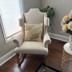 Brand New Sofa Chair Ivory Wood