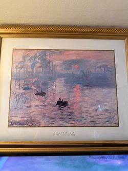 Large Framed Claude Monet “Impression Sunrise” Art Print