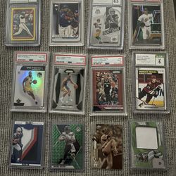 Baseball basketball football cards Slabs 