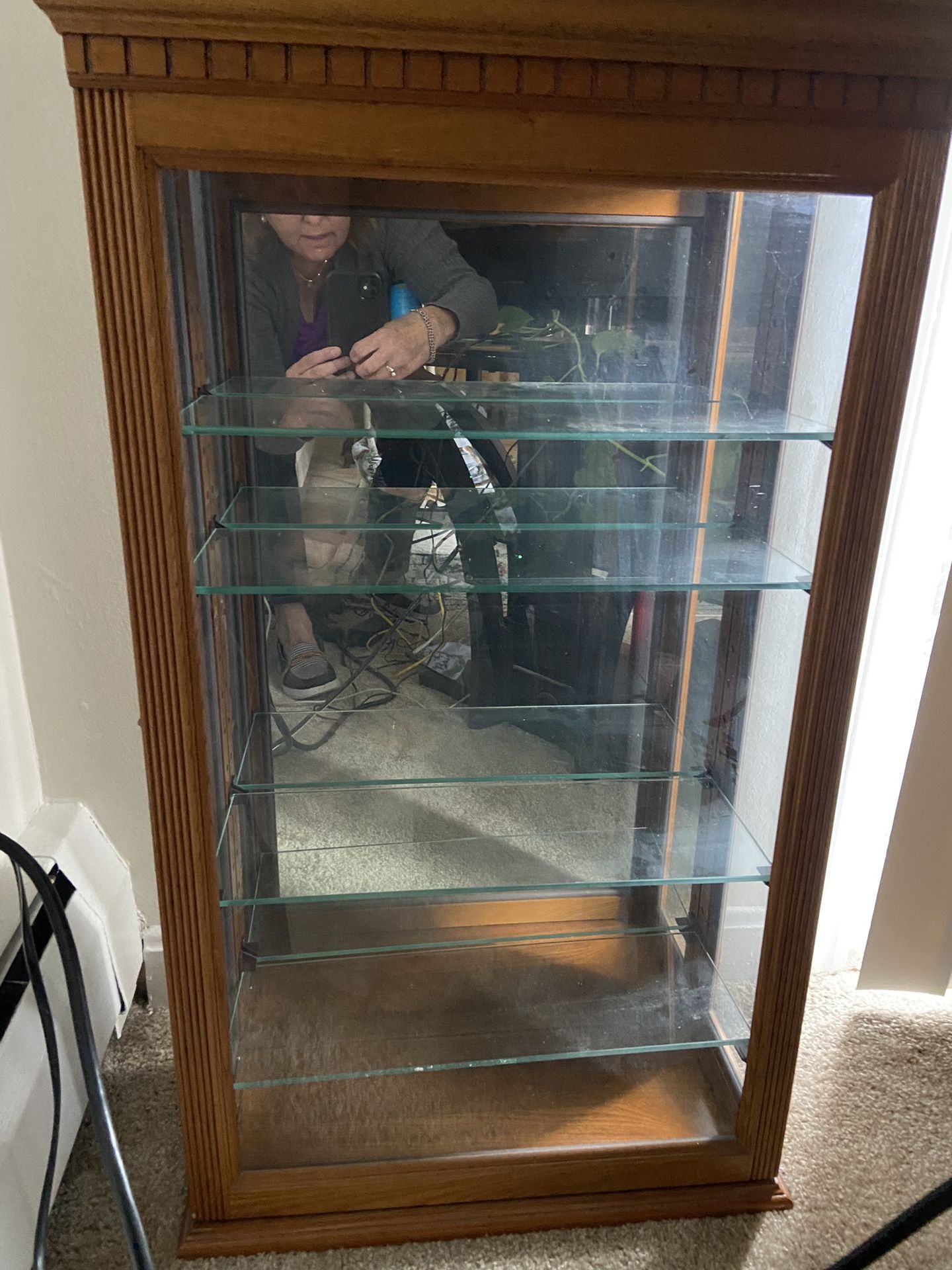 Curio Cabinet Oak