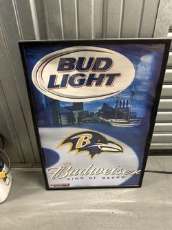 Sign Baltimore Ravens Bud Light