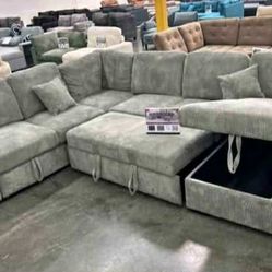 New X-Large Sleeper Sectional Couch With Storage / Free Delivery 