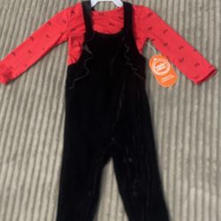 Black Velevt/Red Bows Outfit NEW 