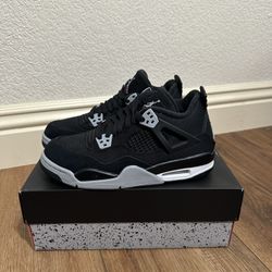 Air Jordan 4 Black Canvas GS 7Y 