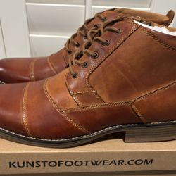 New In Box Kunsto 4992-01 Genuine Leather Oxford Zip-Up Boots (Men's Size 13) - $45