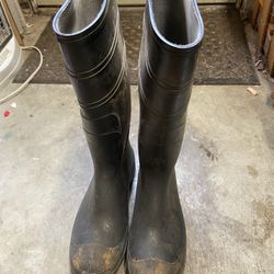 Steel Toed Rubber Boots Size 10