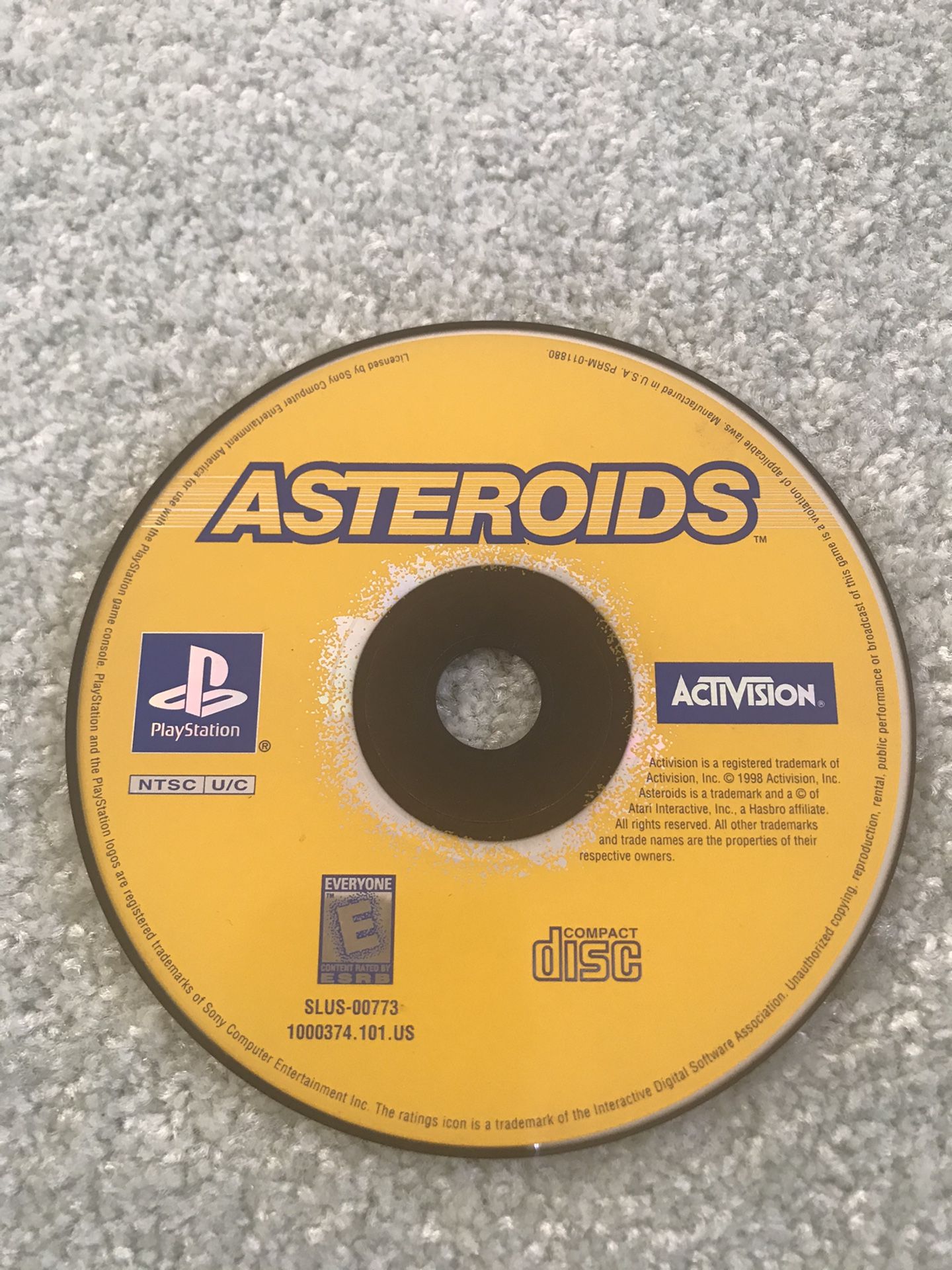 Astroids (PlayStation 1) disc only