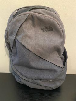 Grey/Pink/Purple North Face Backpack With Laptop Pouch