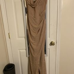 Gold Prom Dress And Shoes