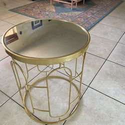 Gold Mirrored Accent Table