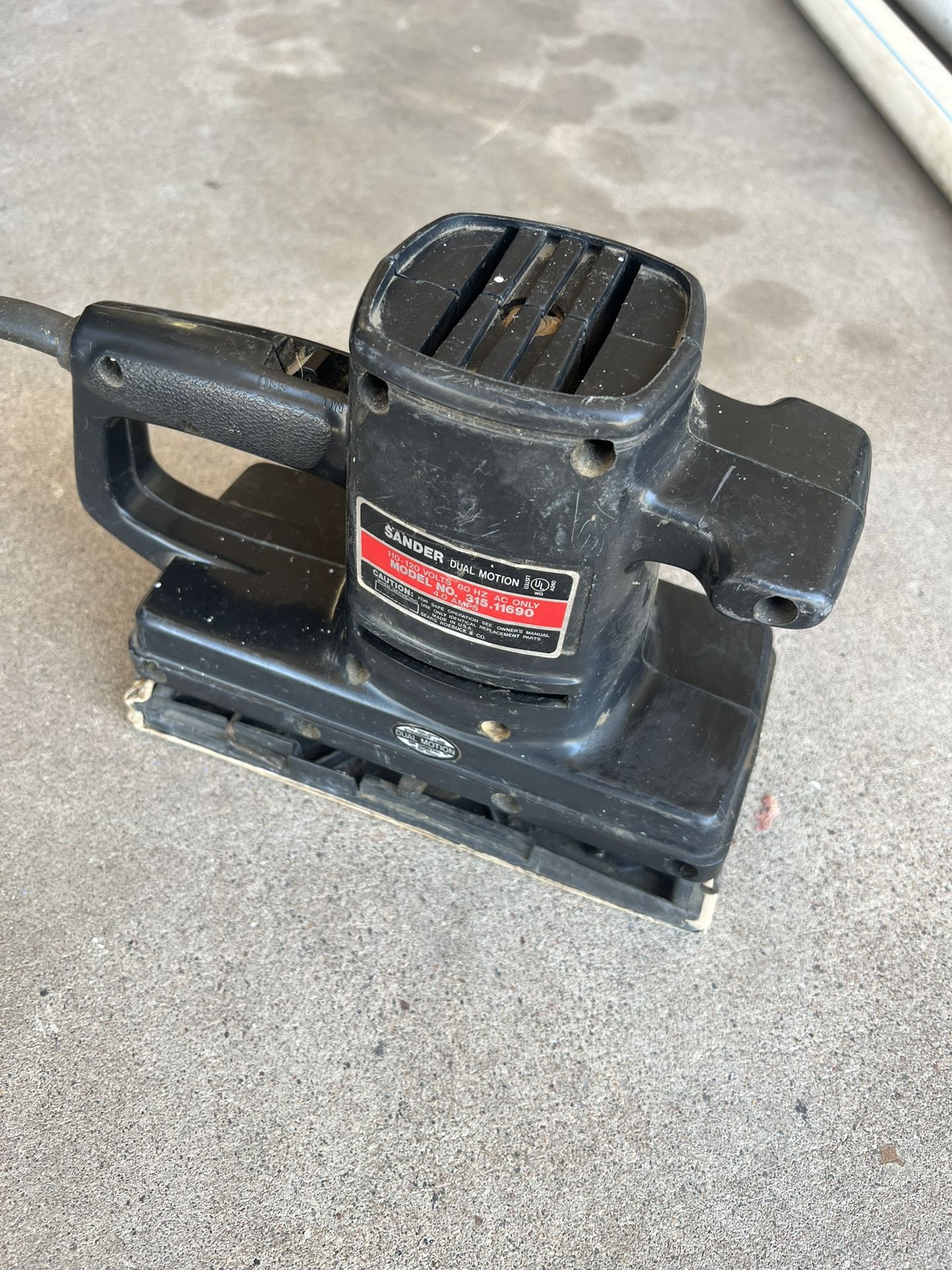 Craftsman MODEL NO. 315.11690 Sander