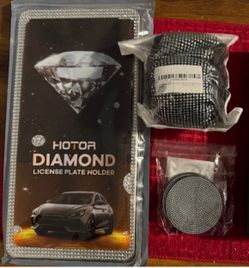 Various bedazzled car accessories