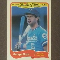 1985 Fleer George Brett Limited Edition #4 Kansas City Royals 3rd Base Special Baseball Card Vintage Collectible Sports MLB