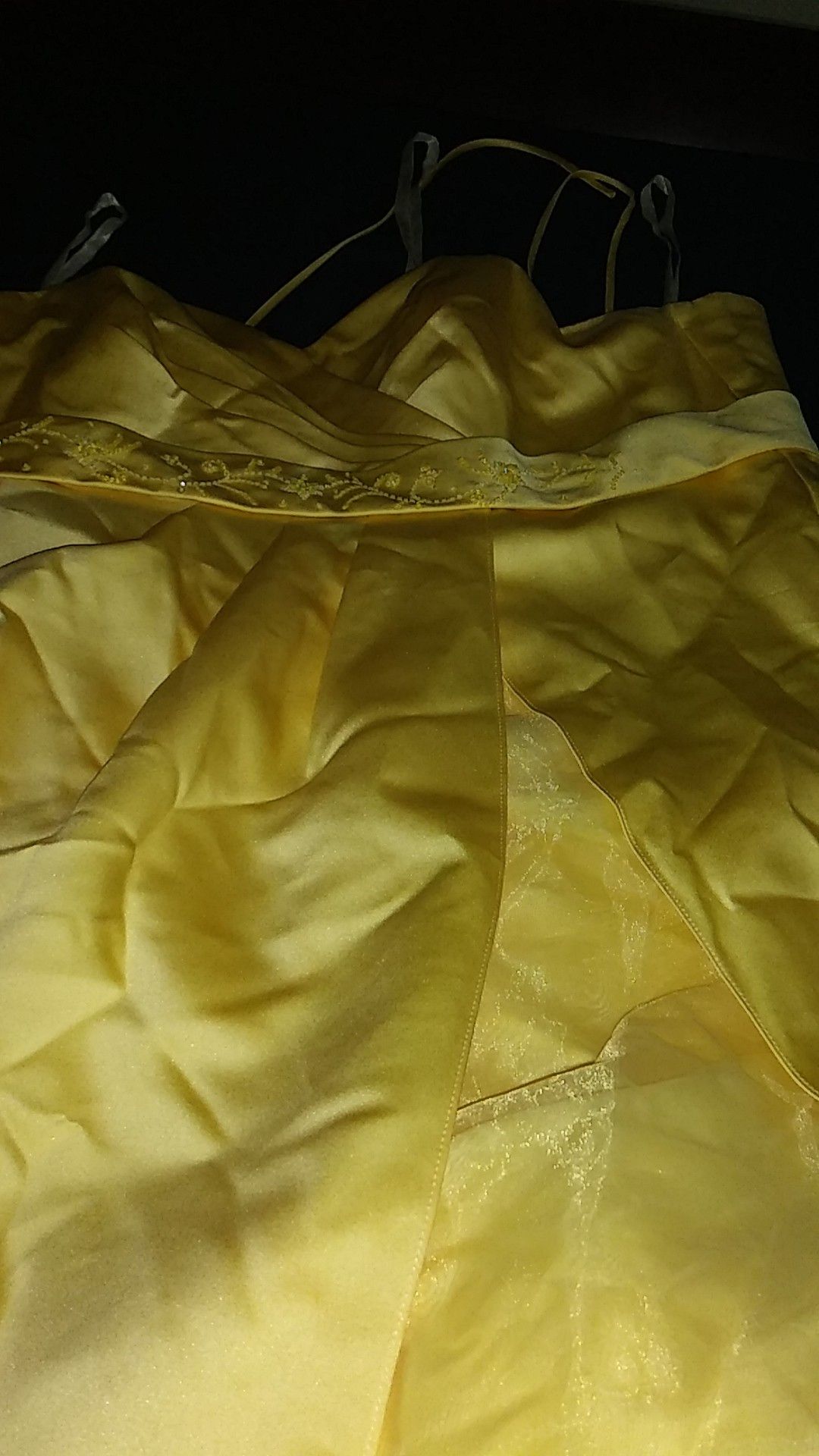 Canary Yellow Gently Used Bridemaid Dress in size 22