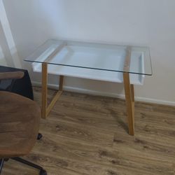 Glass / Wood Desk 