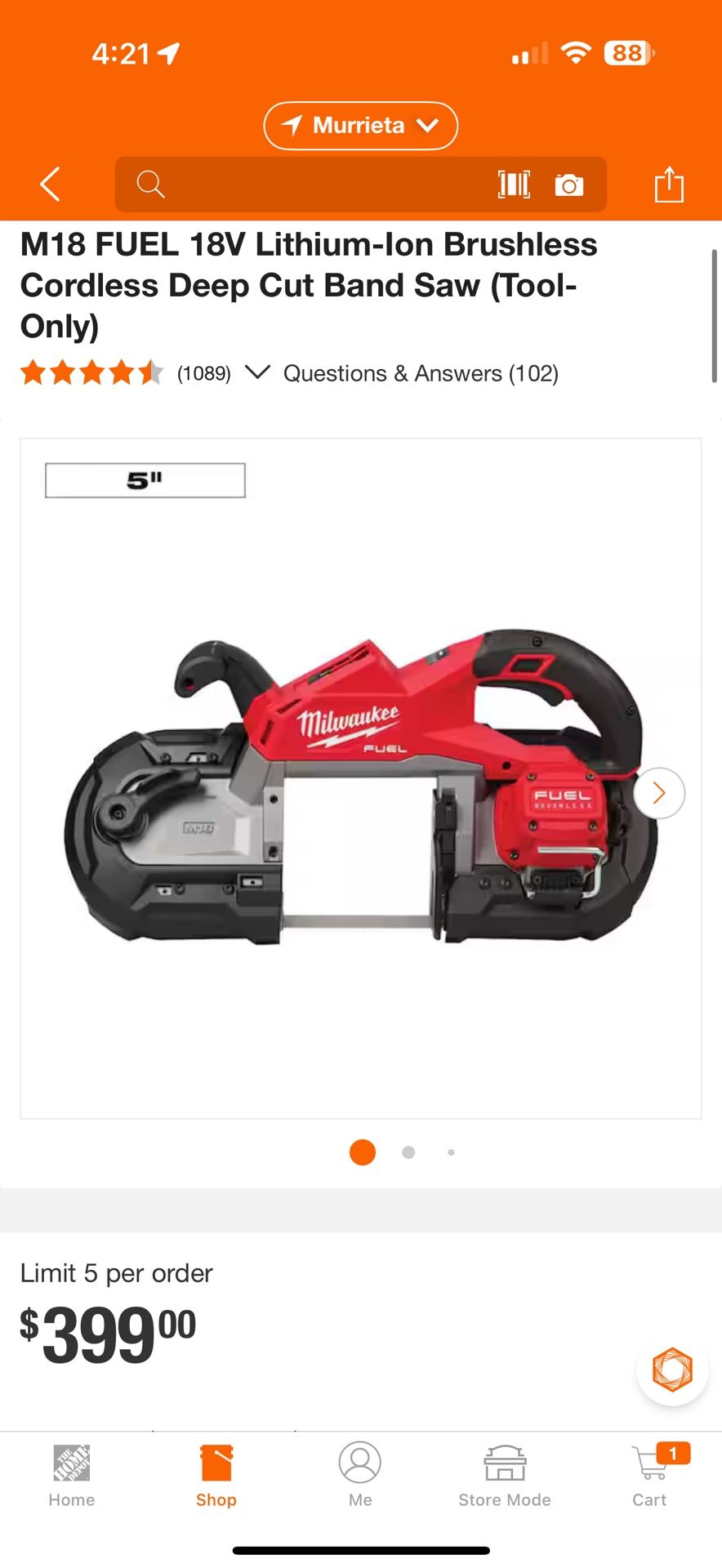 Milwaukee Deep Bandsaw M18