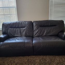 Espresso Leather Power Motion Couch and Loveseats